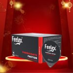 Bao cao su Feelex Passionate Factor siêu mỏng, nhiều gel, ấm nóng - Hộp 10 cái Feelex Passionate Factor