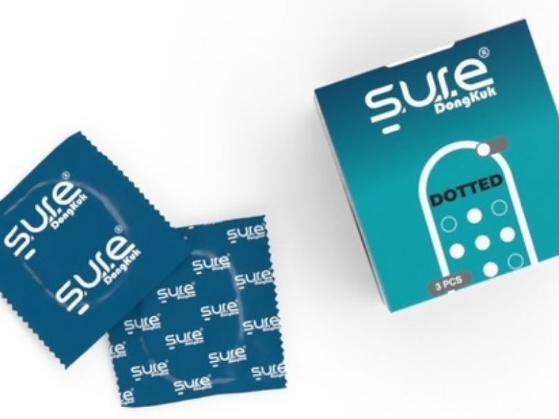 12+ Bao cao su tăng cảm giác cho nữ: Gân - Gai - Bi kết hợp Bao Cao Su Sure Dotted