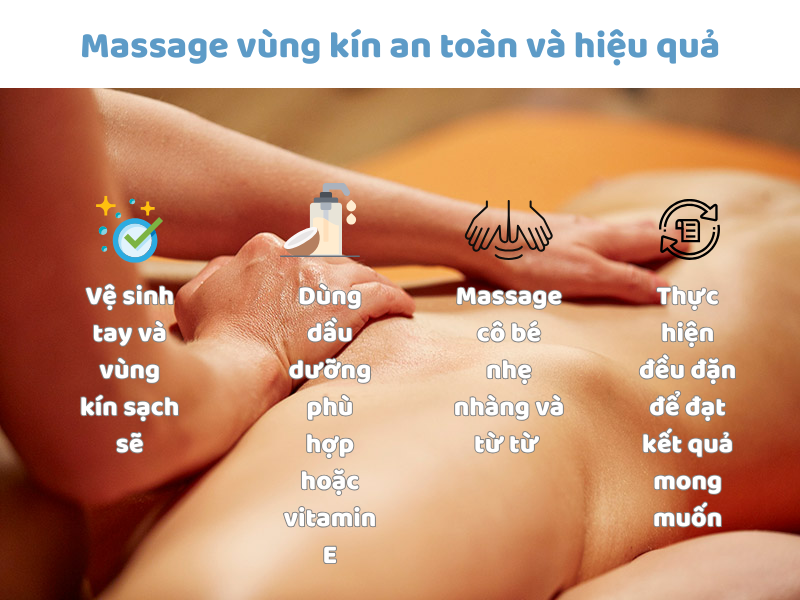 Hướng dẫn 4 bước massage vùng kín giúp cô bé hồng hào Cách massage vùng kín an toàn và hiệu quả
