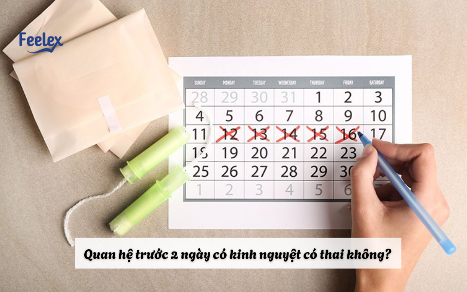 Quan hệ trước 2 ngày có kinh nguyệt có thai không