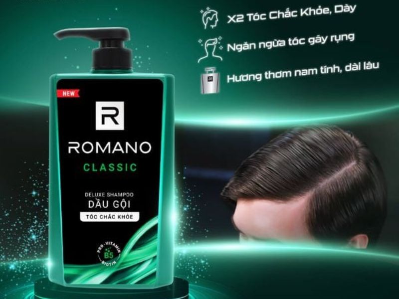 Top 9 Dầu Gội Trị Gàu Nam Hiệu Quả Nhất 2025: Tạm Biệt Gàu Ngứa! Dau goi Romano Classic Anti Dandruff