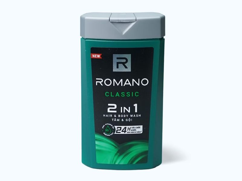 Sữa tắm cho nam da dầu: TOP 12+ giảm nhờn - hack mùi - mềm da Romano Classic 2in1