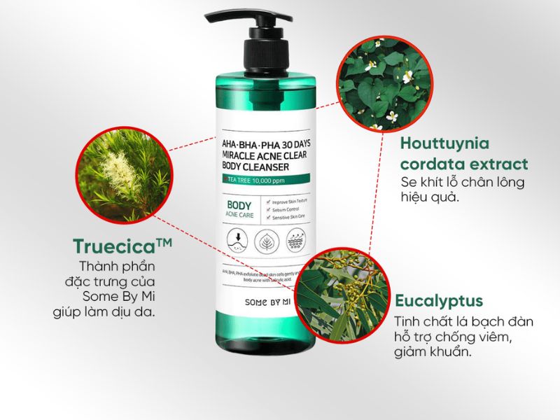 Sữa tắm cho nam da dầu: TOP 12+ giảm nhờn - hack mùi - mềm da Some By Mi AHA-BHA-PHA 30 Days Miracle